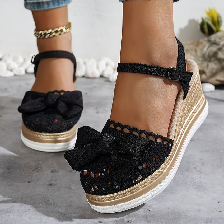 Stella | Lace Wedge Sandals