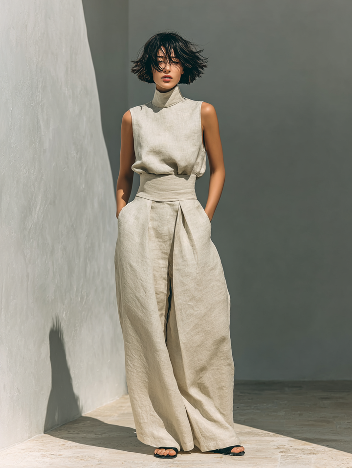 Parker | Sleeveless Top & Wide-Leg Trouser Set