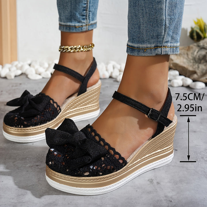 Stella | Lace Wedge Sandals