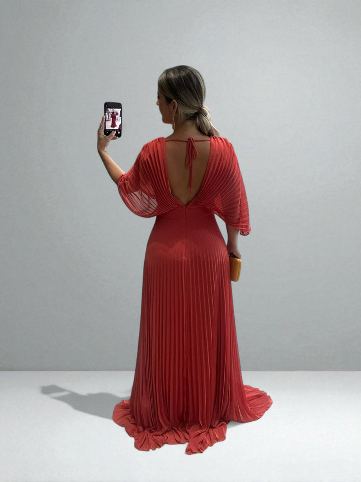 The Amara Pleated Maxi Dress