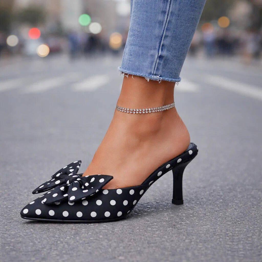VIVIENNE POLKA-BOW HEELS