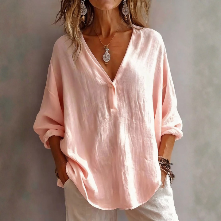 Scarlett | Elegant V-Neck Blouse