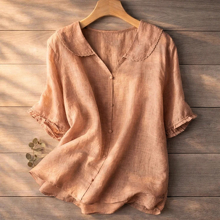 Lily | Soft Ruffle Button Blouse