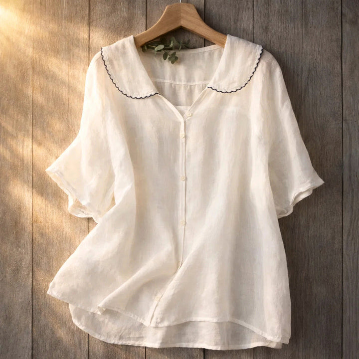 Lily | Soft Ruffle Button Blouse