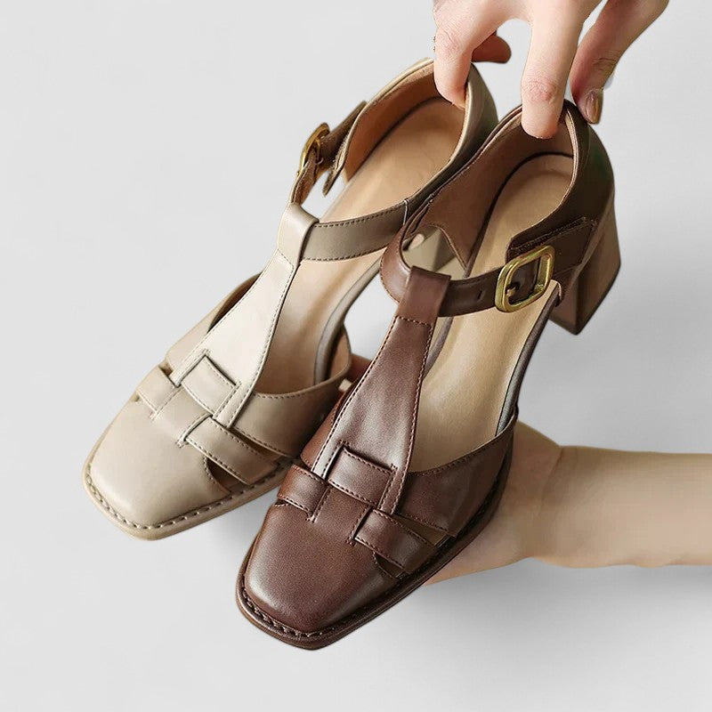 Alina | Block Heel T-Strap