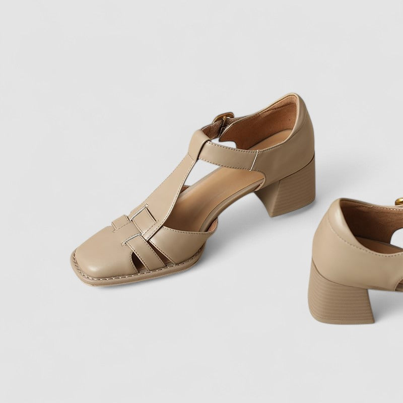 Scarlett – Orthopedic T-Strap Block Heels