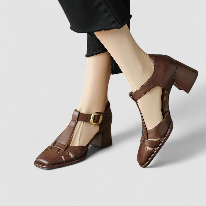 Alina | Block Heel T-Strap