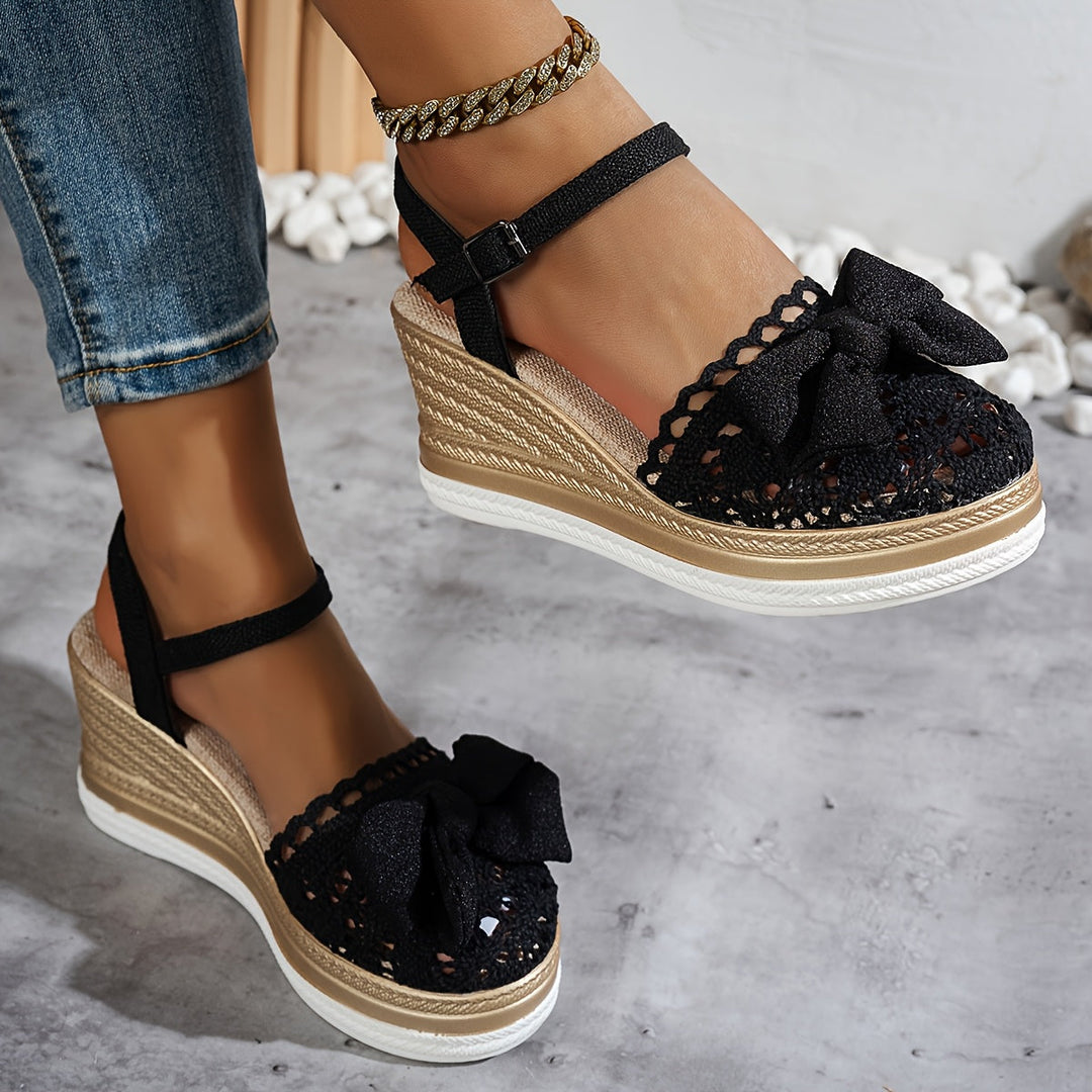 Stella | Lace Wedge Sandals