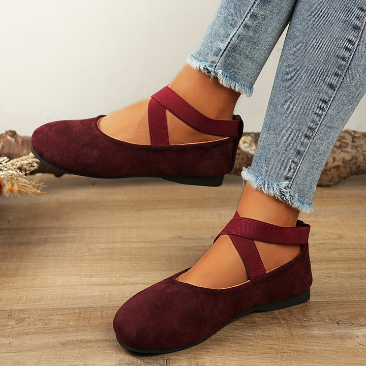 Noelle | The Cross-Strap Ballet Flat