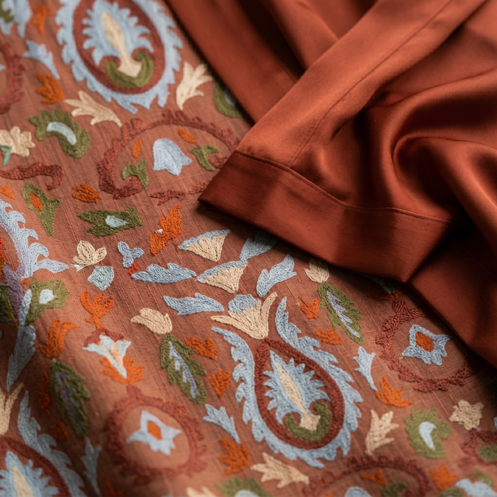 Aura | Long Printed Dress with Coordinated Vest