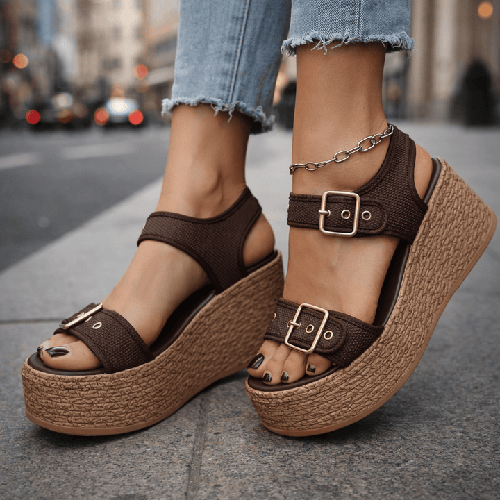 Naia Wedge with Buckle