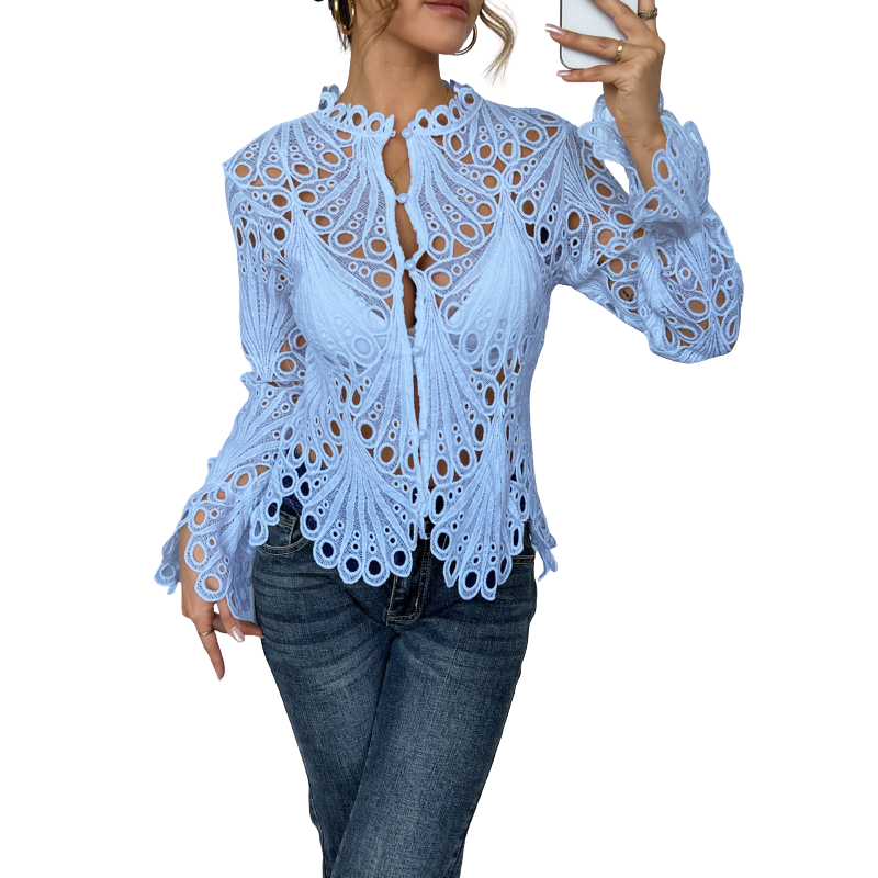 SARAH™ | Modern Hollow Detail Blouse