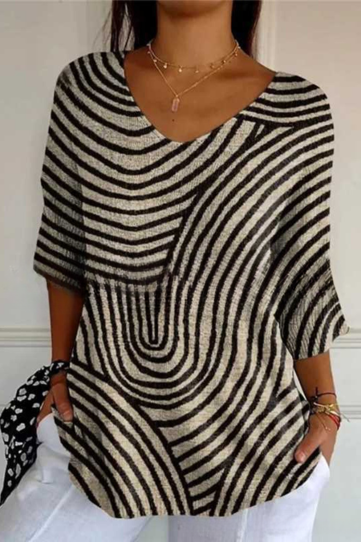 Brooke | Printed V-Neck Top