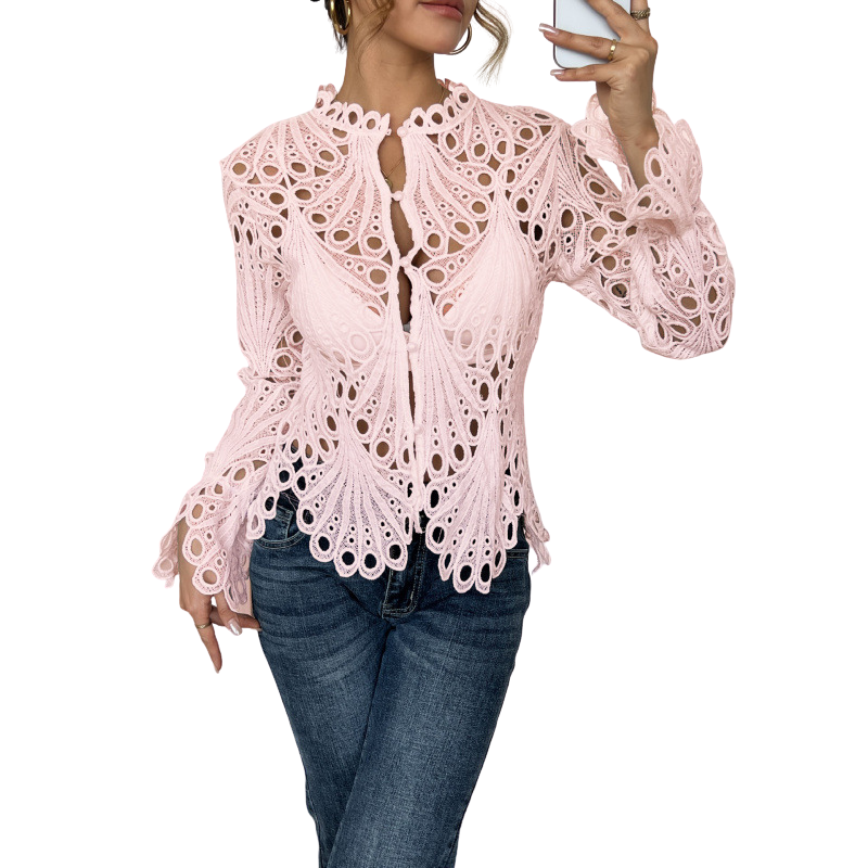 SARAH™ | Modern Hollow Detail Blouse