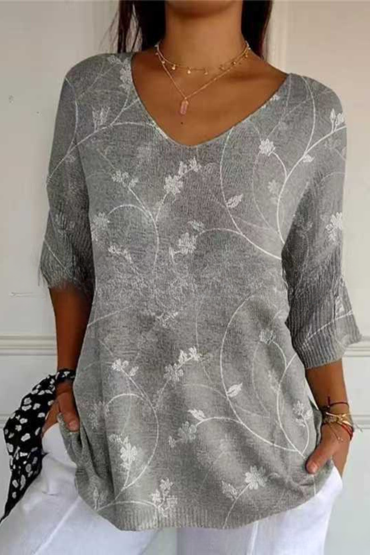 Brooke | Printed V-Neck Top