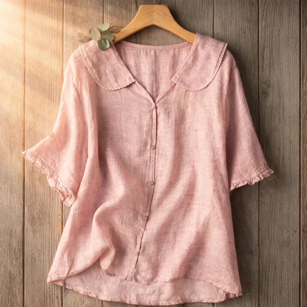 Lily | Soft Ruffle Button Blouse