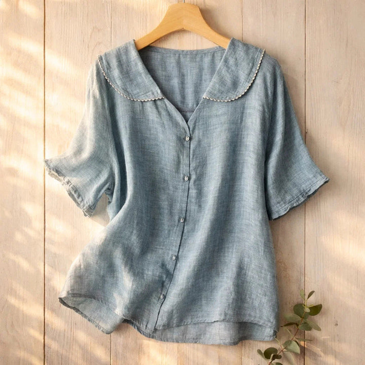 Lily | Soft Ruffle Button Blouse
