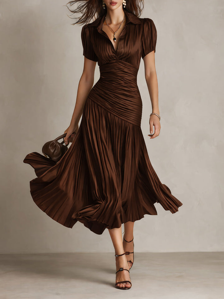 Adriana - Retro Striped Midi Dress