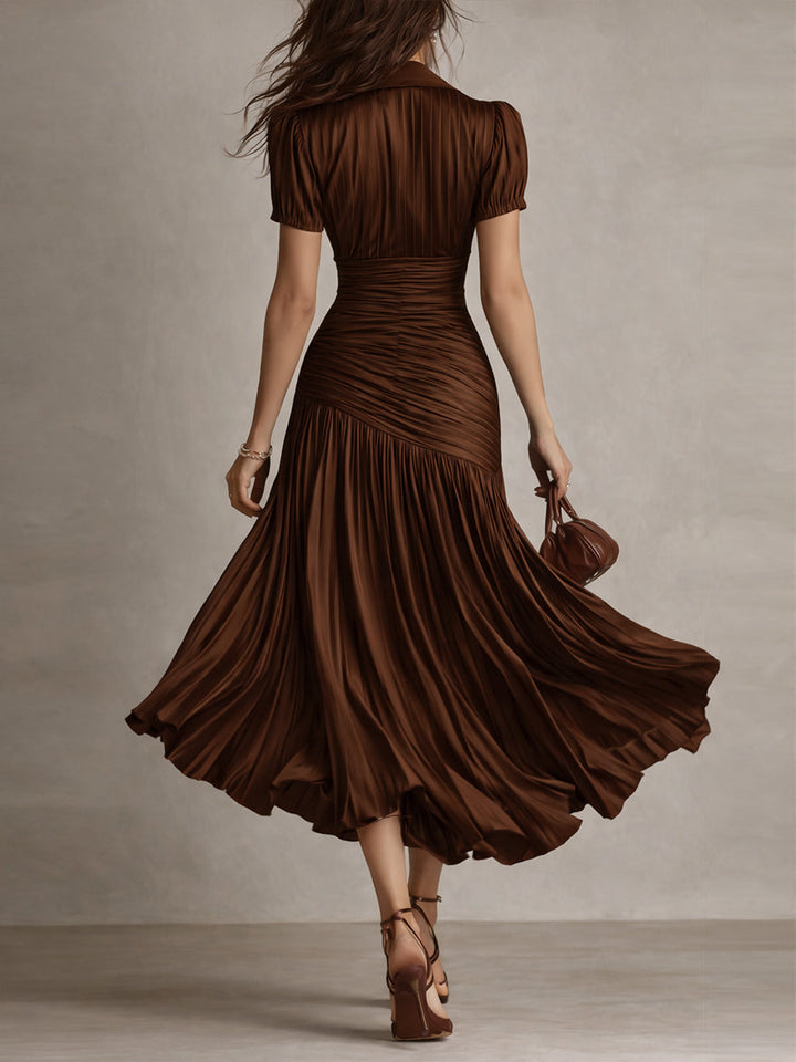 Adriana - Retro Striped Midi Dress