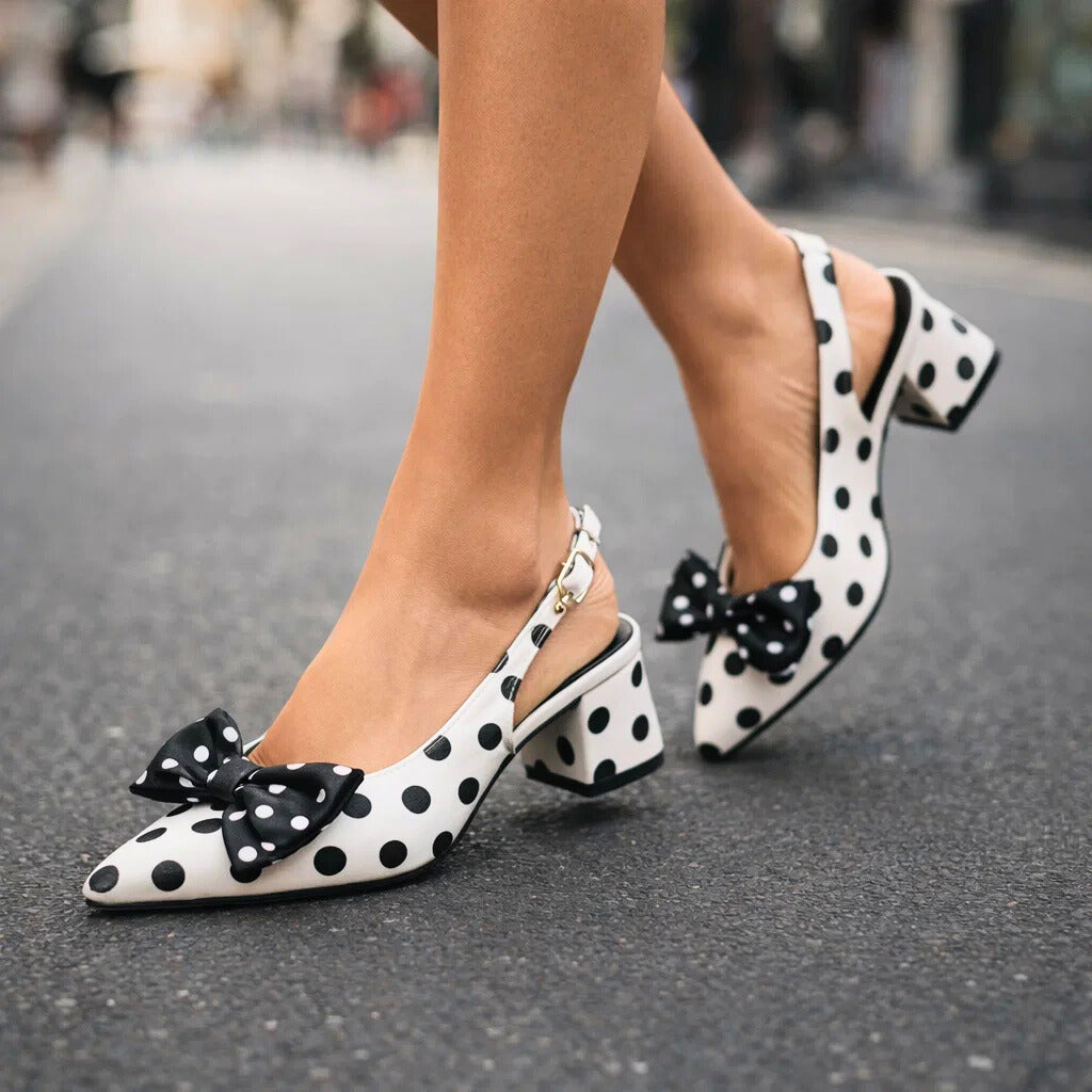 AMARA POLKA-BOW HEELS