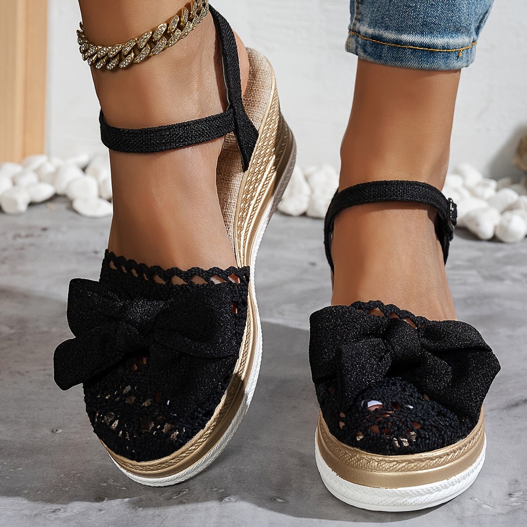 Stella | Lace Wedge Sandals