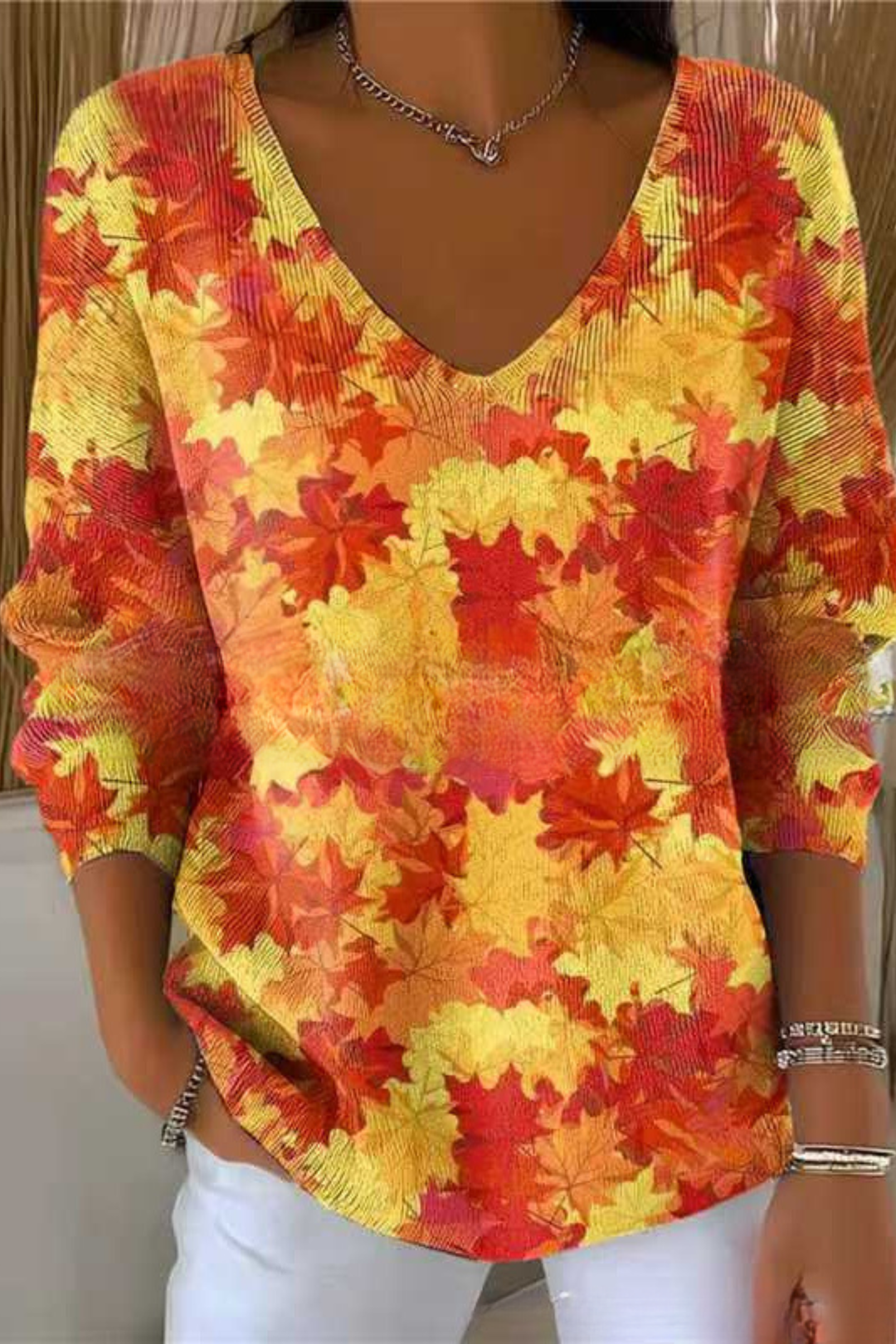 Brooke | Printed V-Neck Top