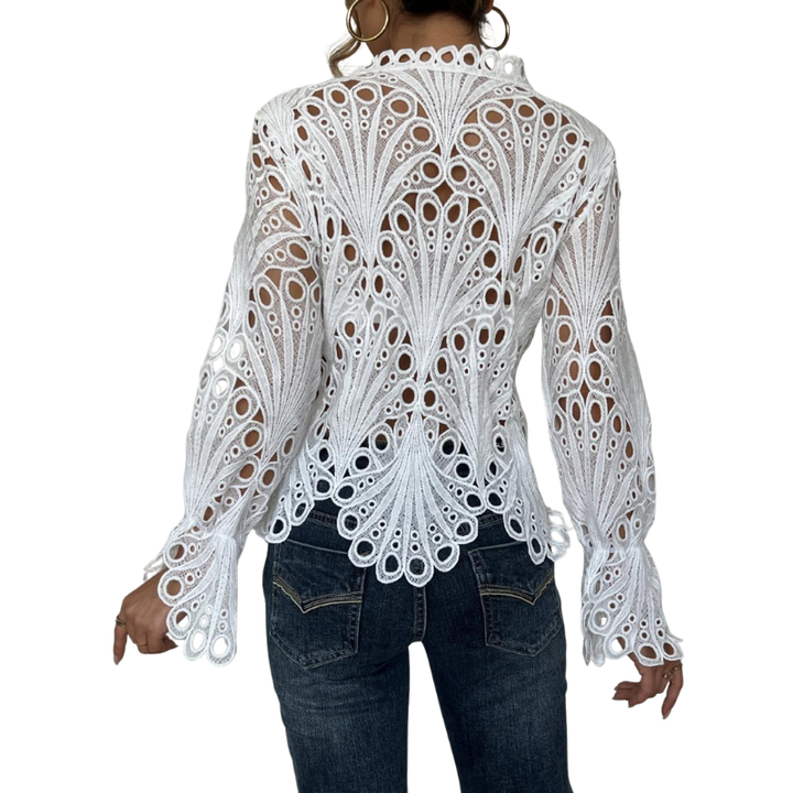 SARAH™ | Modern Hollow Detail Blouse