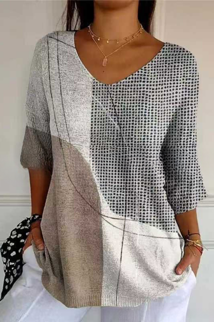 Brooke | Printed V-Neck Top