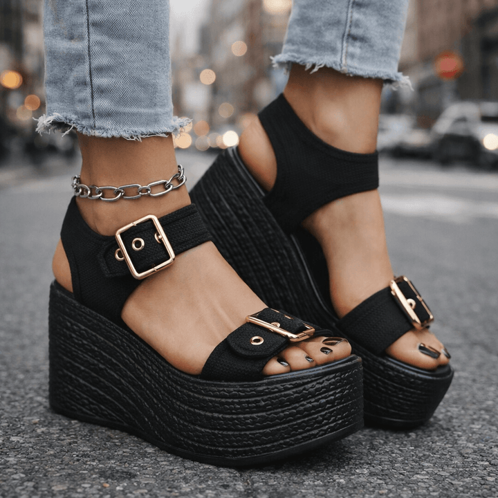 Naia Wedge with Buckle