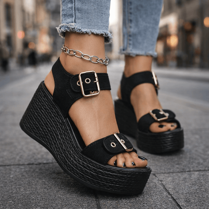 Naia Wedge with Buckle