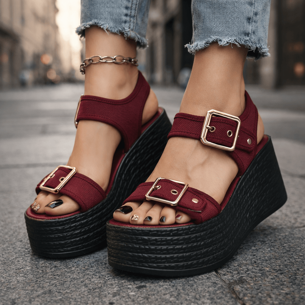 Naia Wedge with Buckle
