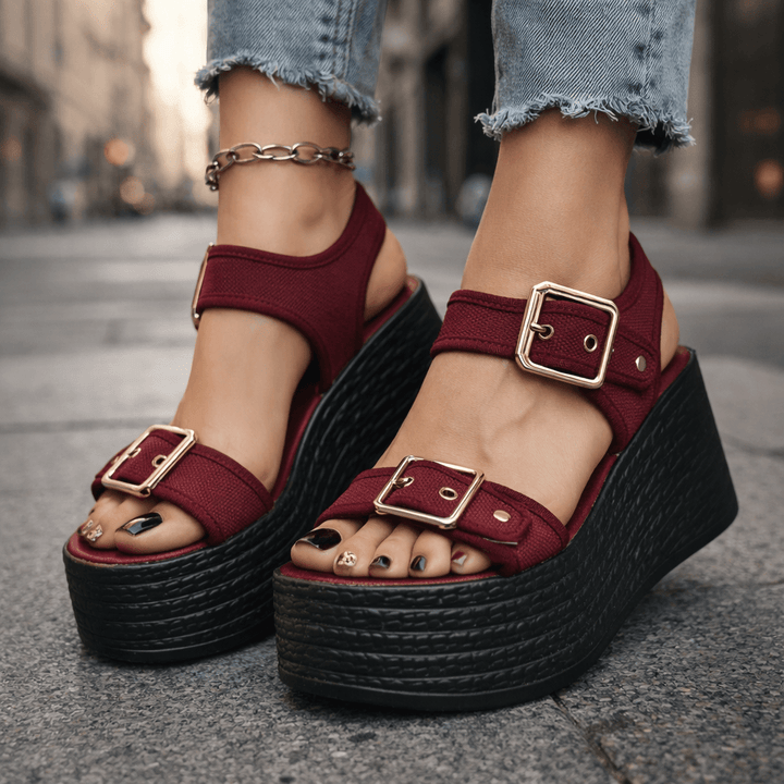 Naia Wedge with Buckle