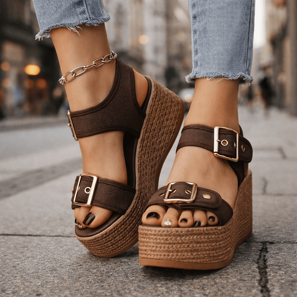 Naia Wedge with Buckle