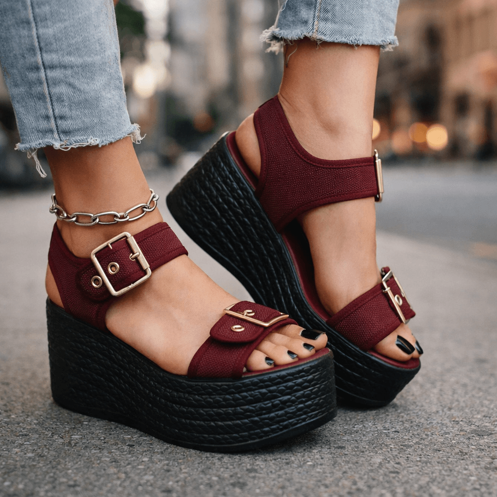 Naia Wedge with Buckle