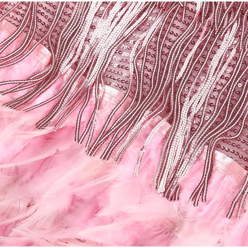 Blair | Elegant Feather Mini Dress