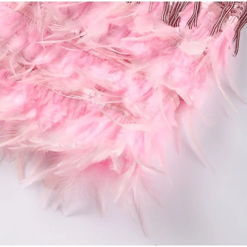 Blair | Elegant Feather Mini Dress