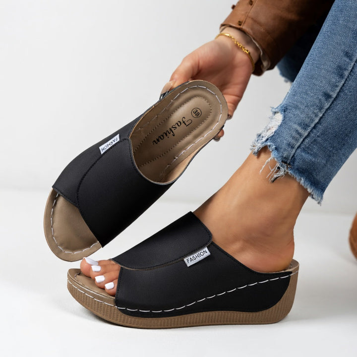 Nancy | Wedge Slide Sandal