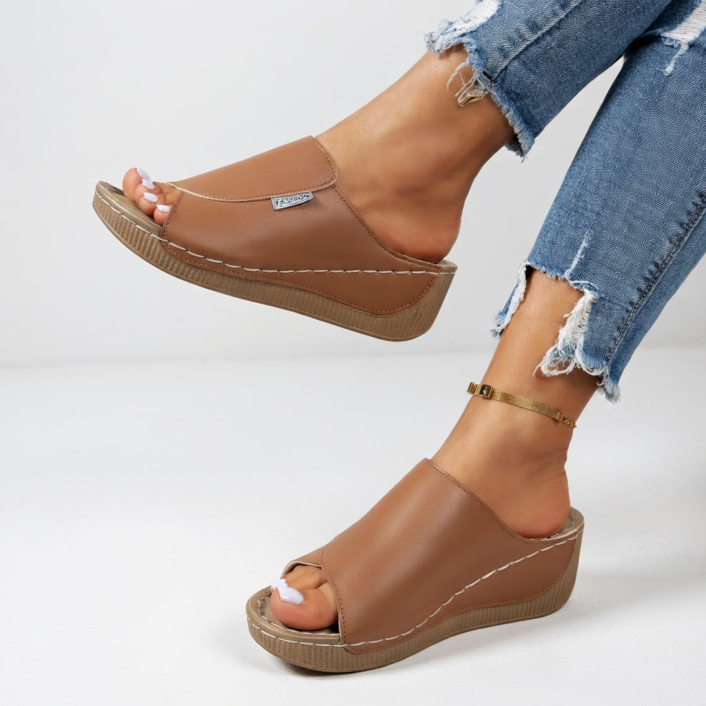 Nancy | Wedge Slide Sandal