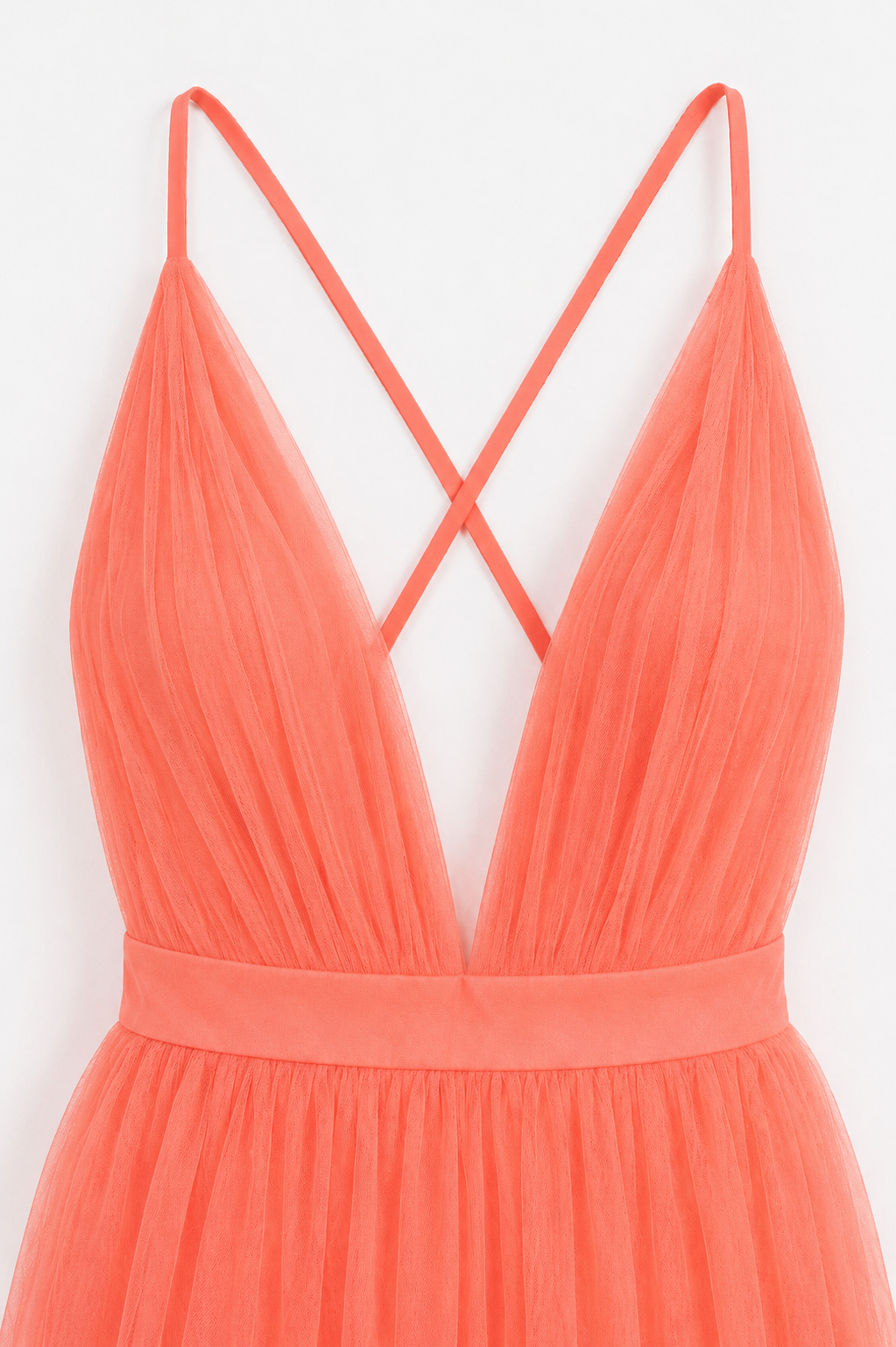 Caroline | Maxi dress with Open Back and Deep V-Neckline