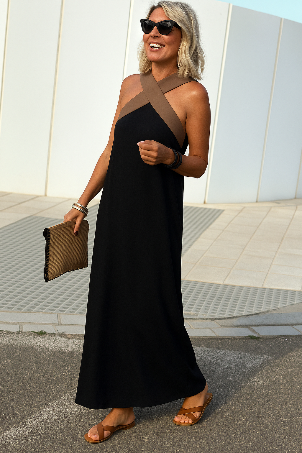 Aimee | Crossed Maxi Dress