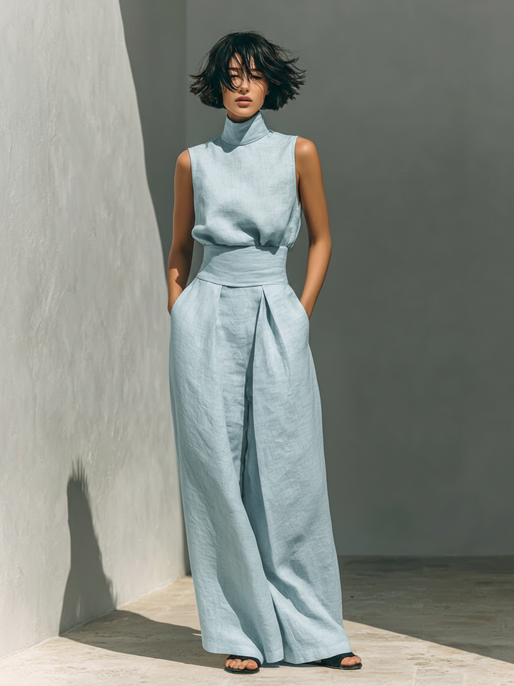 Parker | Sleeveless Top & Wide-Leg Trouser Set