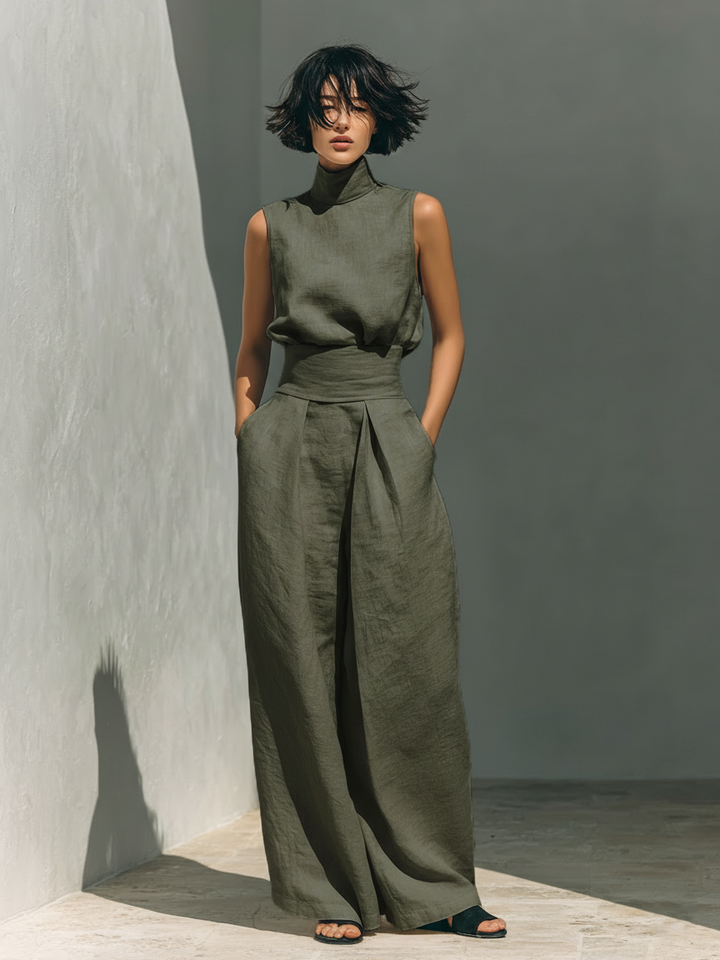 Parker | Sleeveless Top & Wide-Leg Trouser Set