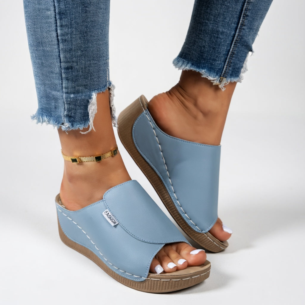 Nancy | Wedge Slide Sandal