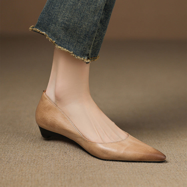 Arla Genuine Leather Flats