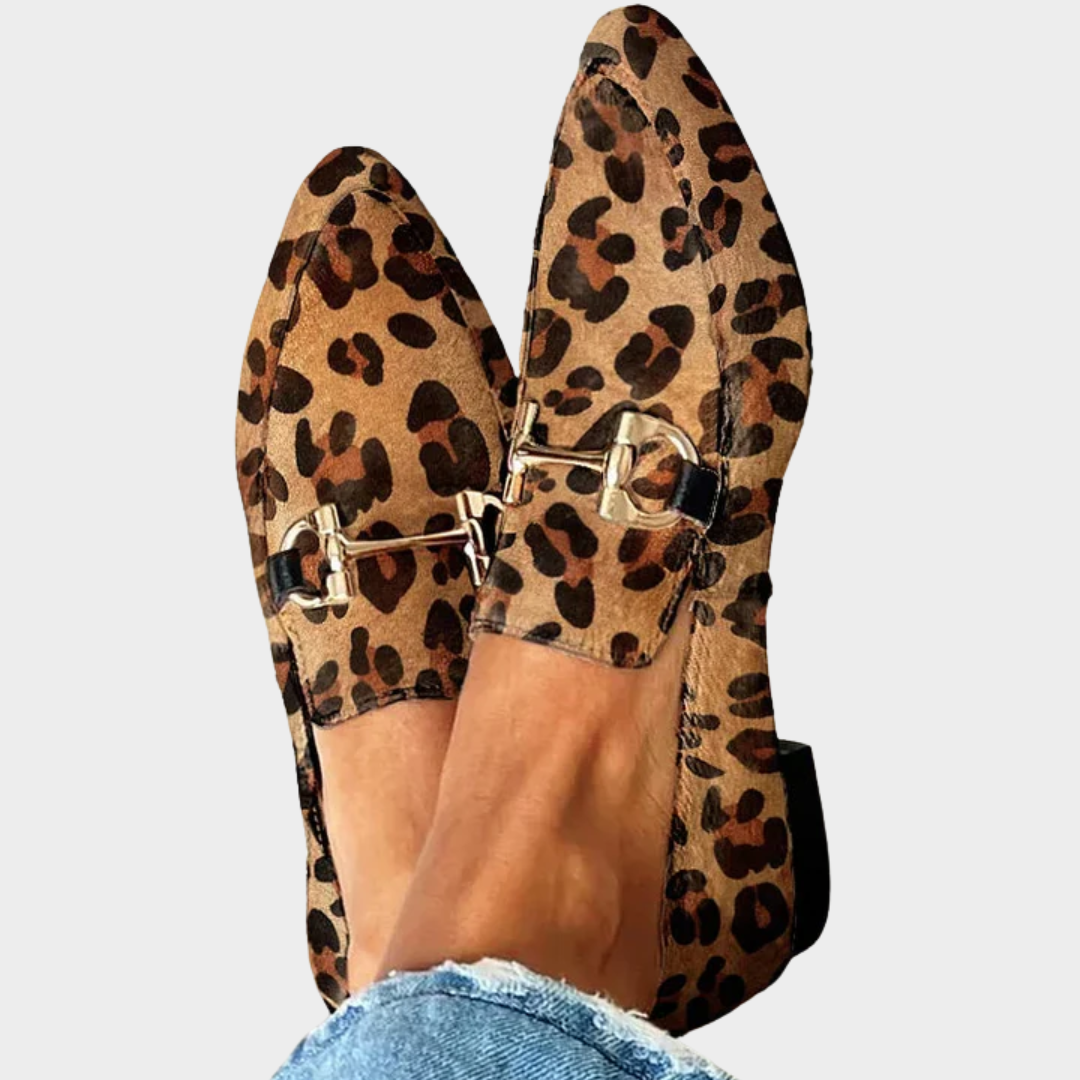 Gia - Elegant Leopard Loafers