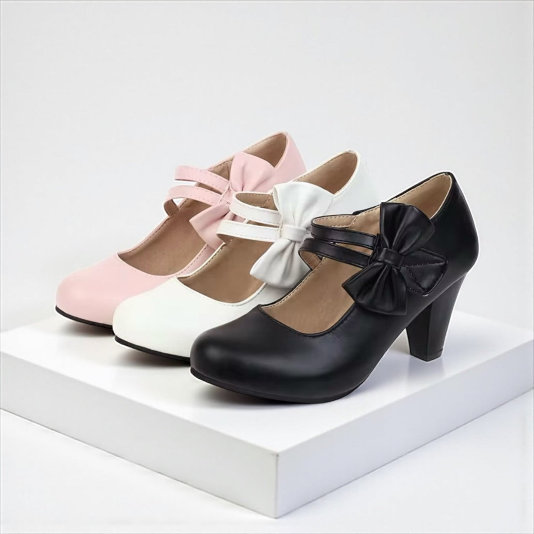 BELLA BOW HEELS