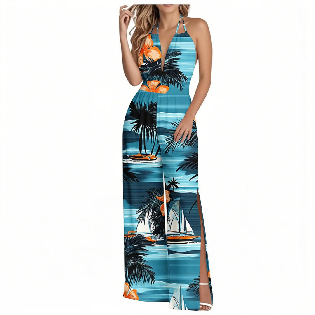 Sienna | Tropical Wide-Leg Jumpsuit