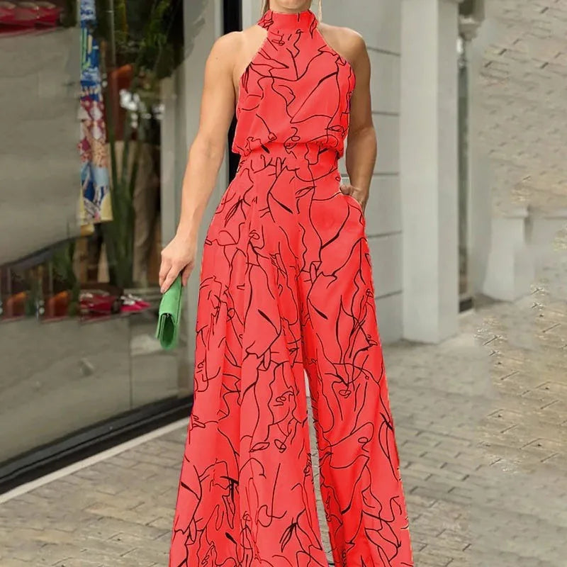 Bianca | Halter Wide-Leg Jumpsuit