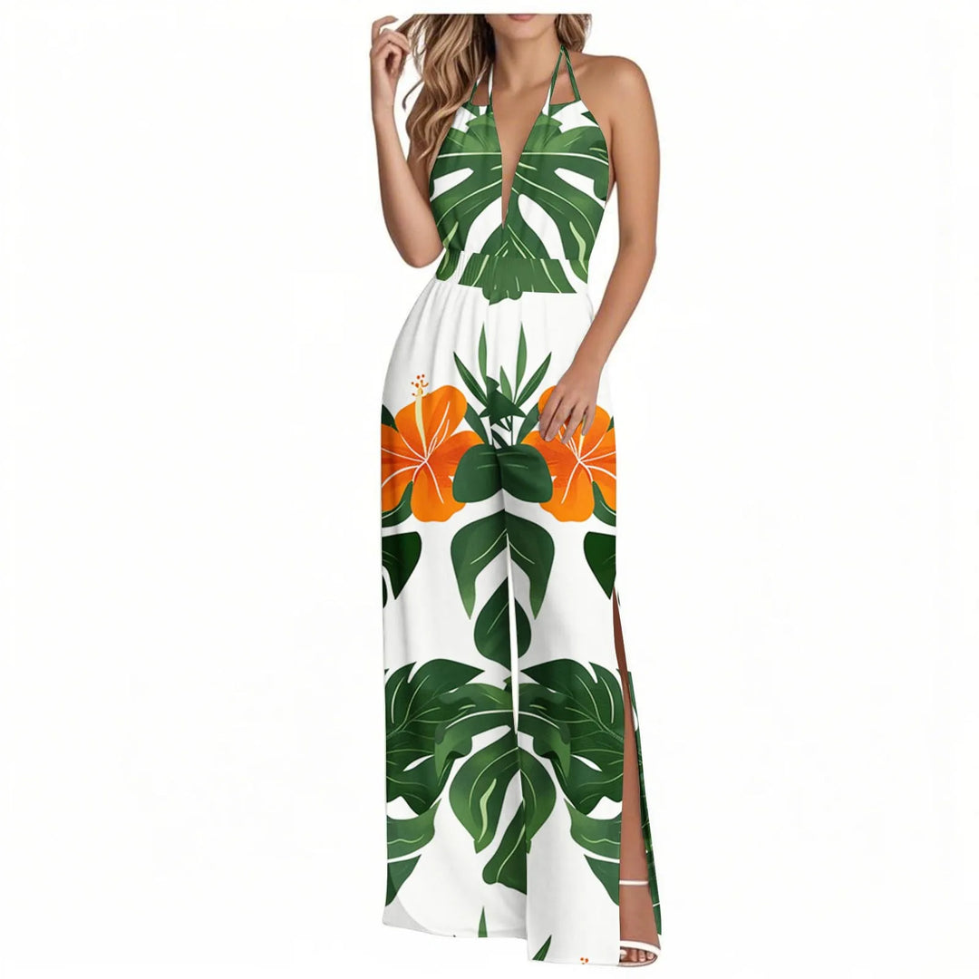Sienna | Tropical Wide-Leg Jumpsuit