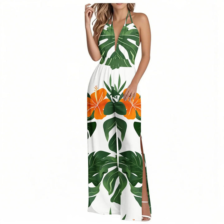 Sienna | Tropical Wide-Leg Jumpsuit